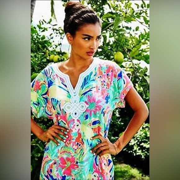 Lilly Pulitzer Harlow Tunic Dress Multicolor, Short Sleeve small J29 - Picture 4 of 9